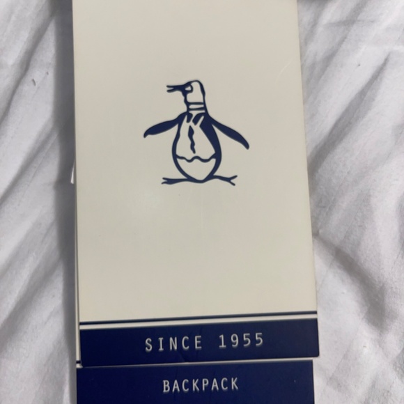 ORIGINAL PENGUIN Backpack, Grey Crosshatch, 19" Odell Collection - Picture 10 of 11